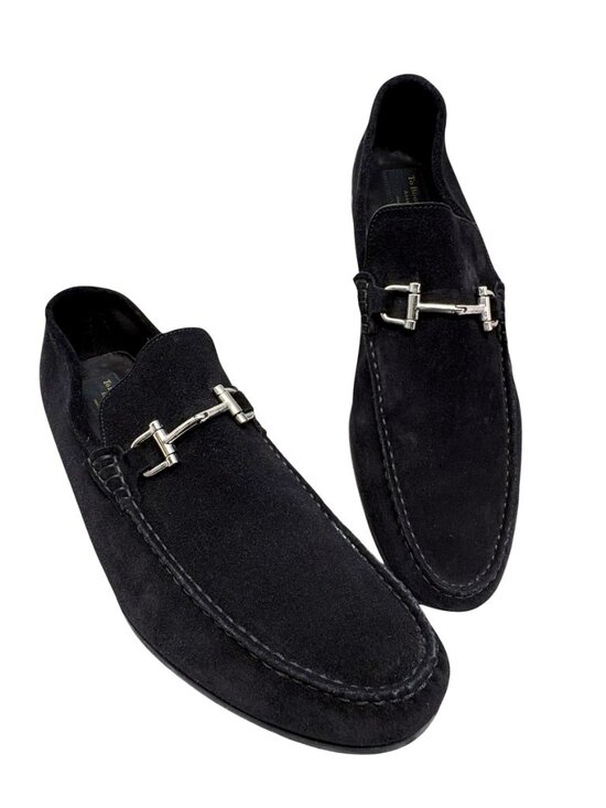 To Boot New York 2804 Black Suede Horsebit Made Italy Dress Loafer main image 5